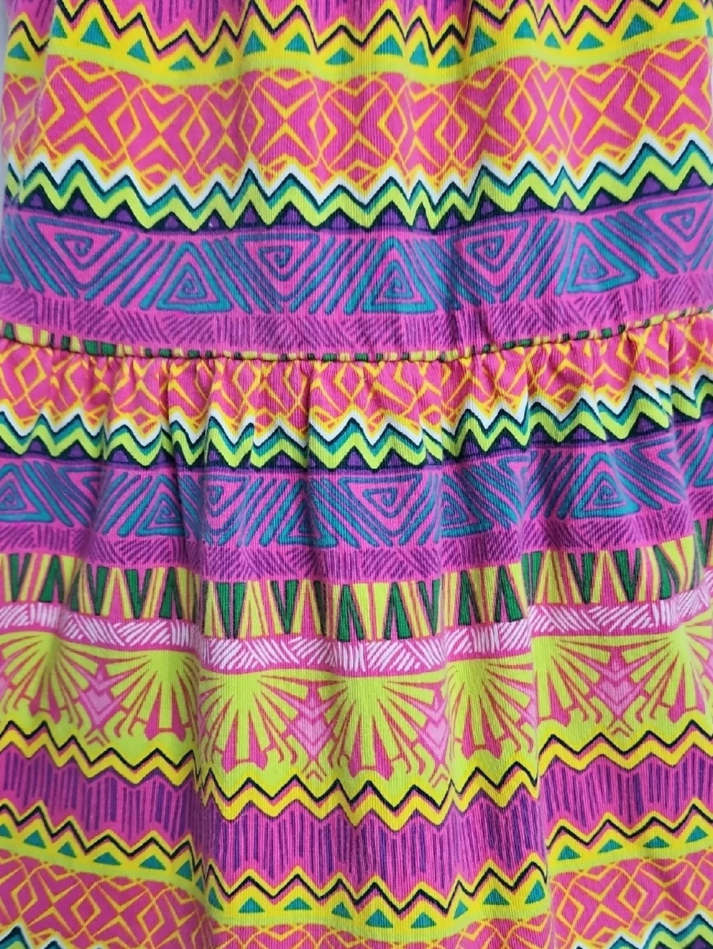 American Girl Colorful Patterned Cotton Sundress Sz 6 Girls